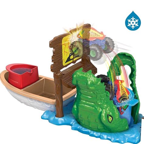 Pista Jacar Hot Wheels Carrinho Muda De Cor Hgv Mattel Real Brinquedos