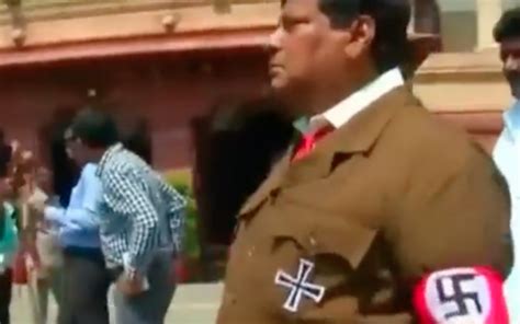 Indian MP Dresses Up As Adolf Hitler In Parliament To Protest Against