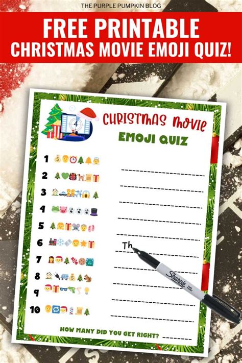 Free Christmas Movie Emoji Game Printable With Answers