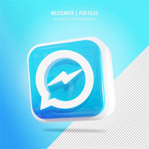 Premium Psd Messenger Social Media Logo 3d Render
