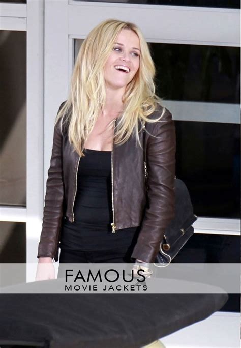 Reese Witherspoon Lauren This Means War Brown Leather Jacket