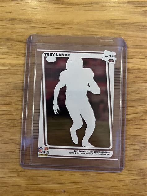 Trey Lance Panini Clearly Donruss Rated Rookie Rc Acetate