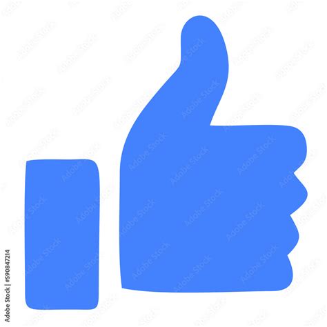 Facebook Like Icon Thumbs Up Symbol Png Stock Illustration Adobe Stock