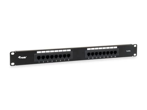 Equip 16 Port Cat 5e Unshielded Patch Panel Black 235317