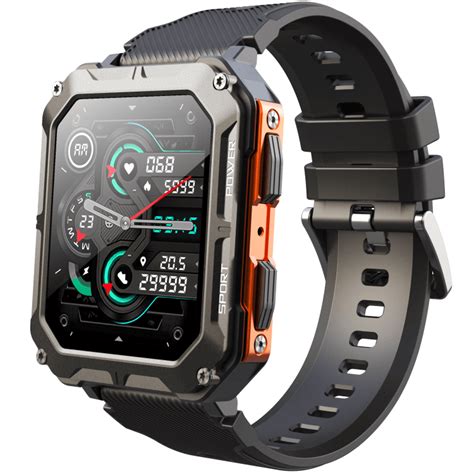 C20 Pro Outdoor Sport Smartwatch IP68 Waterproof 380mAh Long Time