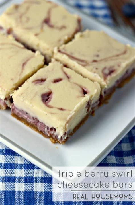 Triple Berry Swirl Cheesecake Bars Real Housemoms