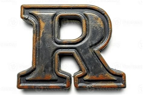 AI generated Bold capital letter r on clean white background for ...