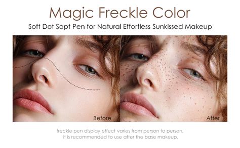 KYDA 2 Colors Freckle Pen Natural Lifelike Freckle Makeup Pen Magic