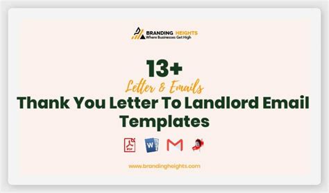 Thank You Letter To Landlord Email Templates