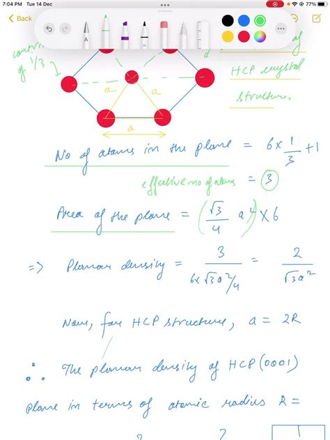 SOLVED A Derive The Planar Density Expression For The HCP 0001