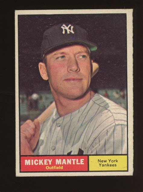 Topps Mickey Mantle New York Yankees Hof Ebay