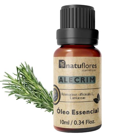 Óleo Essencial de Alecrim 100 Puro 10ml Natuflores Totus Tuus Cosméticos