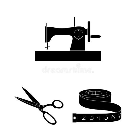 Sewing Atelier Outline Icons In Set Collection For Design Tool Kit