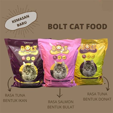 Jual Dry Cat Food Bolt Repack Gr Makanan Kucing Kering Bolt