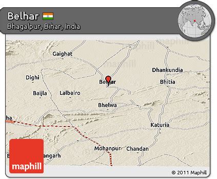 Free Shaded Relief Panoramic Map of Belhar