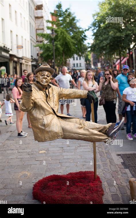 Levitating Man Street Performer Busker Covent Garden London Stock