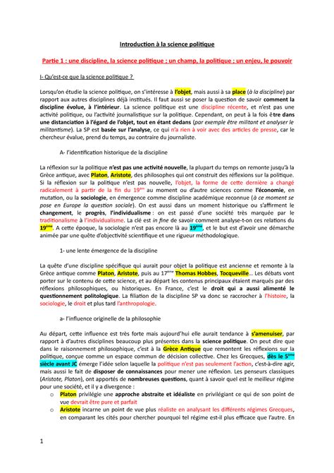 Introduction La Science Politique Cm Introduction La Science