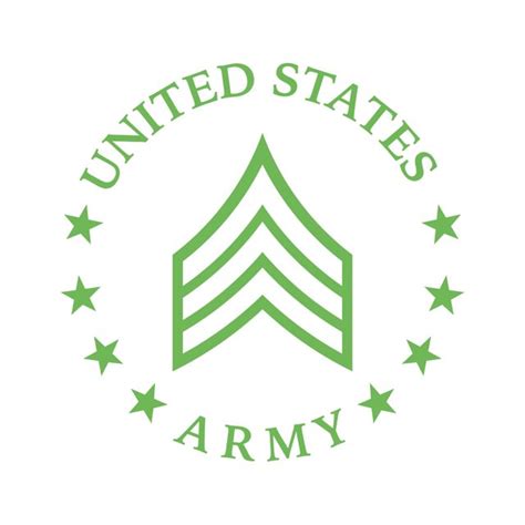 E 5 Sergeant Us Army Rank Sticker Decal Die Cut Self Adhesive Vinyl