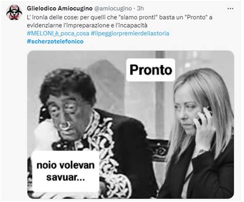 Scherzo Telefonico A Giorgia Meloni Sui Social Pioggia Di Meme Bake News