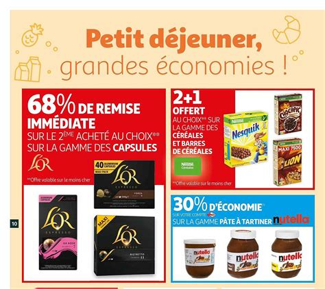 Promo La Gamme Des Capsules L Or La Gamme Des C R Ales Et Barres De