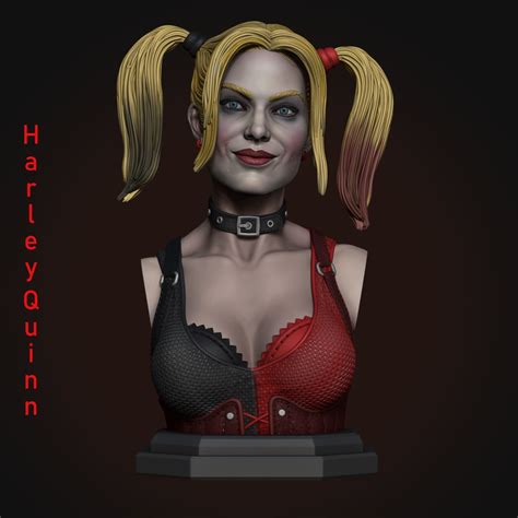 Harley Quinn Bust 3d Printing Stl Files 3d Print Maker Club