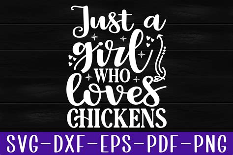 Just A Girl Who Loves Chickens Graphic By Svg Design Art · Creative Fabrica