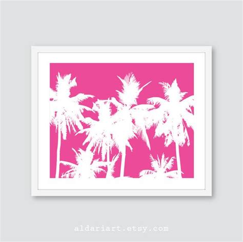 Palm Trees Art Print Tropical Wall Art Palm Tree Silhouette Etsy