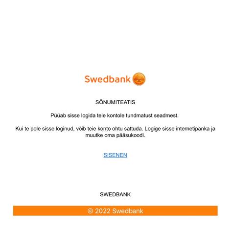 Мошенники отправляют письма от имени Swedbank