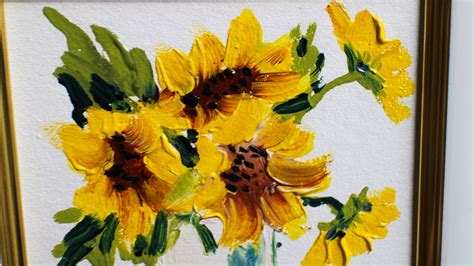 Sunflower Oil Painting Original Framed Sunflower Seeds Small - Etsy