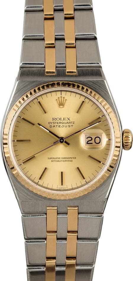 Rolex Datejust 17013 OysterQuartz With Two Tone Integral