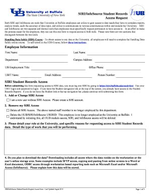 Fillable Online Buffalo Enrollment Data Access Request Form