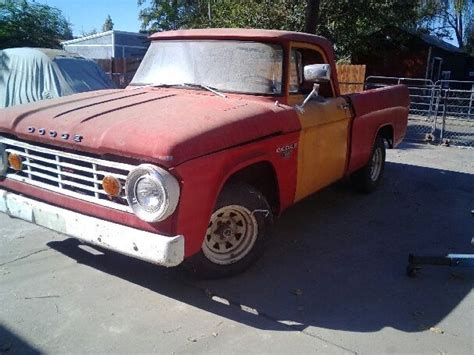 1967 Dodge Truck Sweptline D100 Short Bed Mopar Orig California Truck