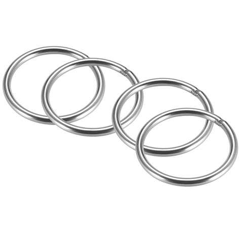 Uxcell Welded O Ring 60 X 5mm Strapping Round Rings 201 Stainless