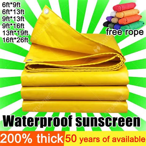 Waterproof Trapal Makapal Canopy Heavy Duty Outdoor Portable Tarpau PE