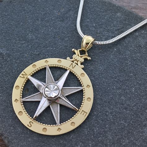 14k Gold Compass Rose Necklace Cape Cod Jewelers