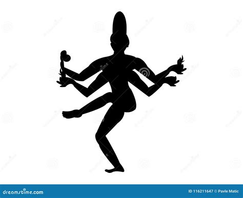 Dios Hind Shiva Baila La Silueta Ilustraci N Del Vector Ilustraci N