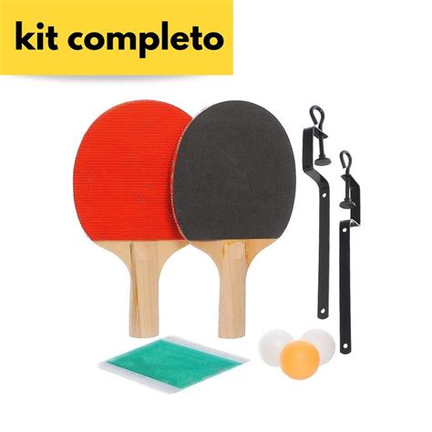 Kit Completo C Raquetes Ping Pong Bolas Rede E Suporte