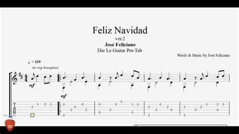 Jos Feliciano Feliz Navidad Ver Guitar Lesson Tabs Youtube