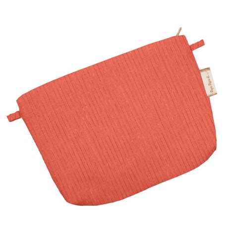 Mini Pochette Tissu Gaze Lurex Corail Papa Pique Et Maman Coud