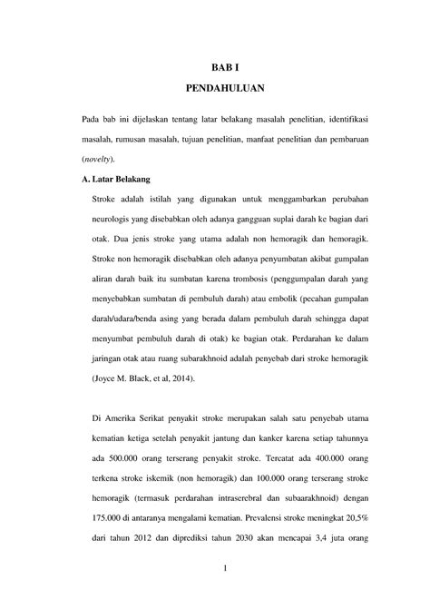 Latihan Gerak Pada Ekstremitas Dengan Hemiparesis - 1 BAB I PENDAHULUAN ...