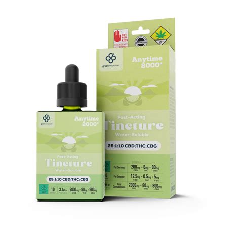 Extra Relief Cbd Thc Water Tincture Green Revolution