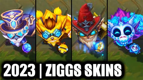 ALL ZIGGS SKINS SPOTLIGHT 2023 League Of Legends YouTube