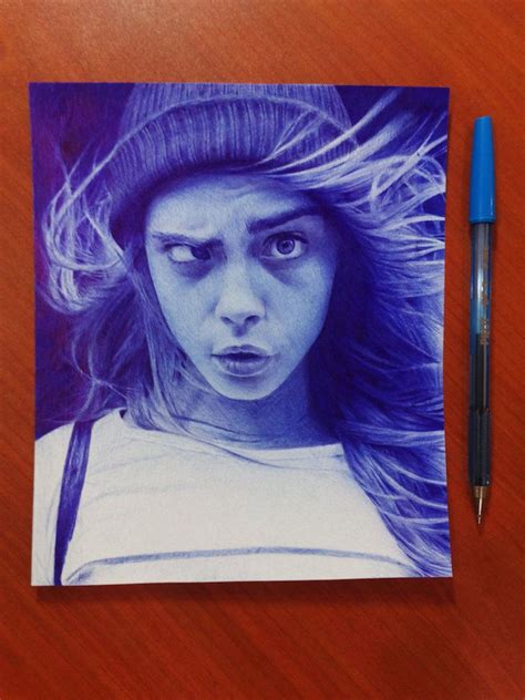 Unbelievable Photorealistic Portraits Drawn With A Ballpoint Pen