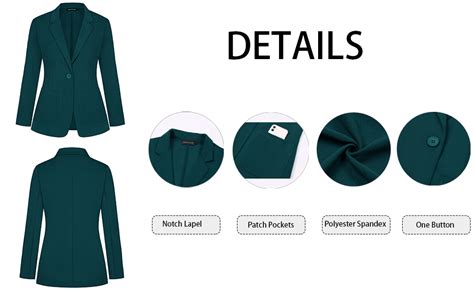 MINTLIMIT Womens Blazer Suit One Button Jacket Blazers Notched Lapel