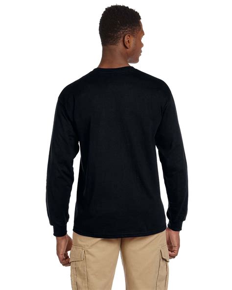 G241 Gildan Adult Ultra Cotton® 6 Oz Long Sleeve Pocket T Shirt Blankteesusa