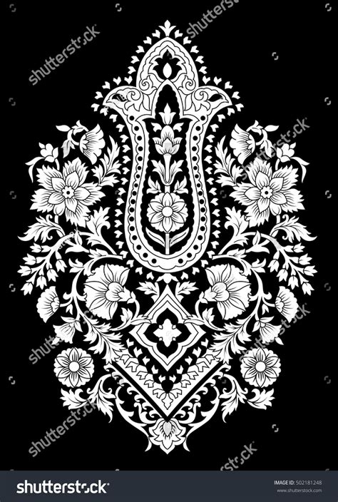 Traditional Indian Paisley Motif Stock Vector Royalty Free 502181248