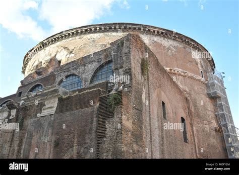 Back the the Pantheon with scaffolding. The Pantheon is a former Roman ...