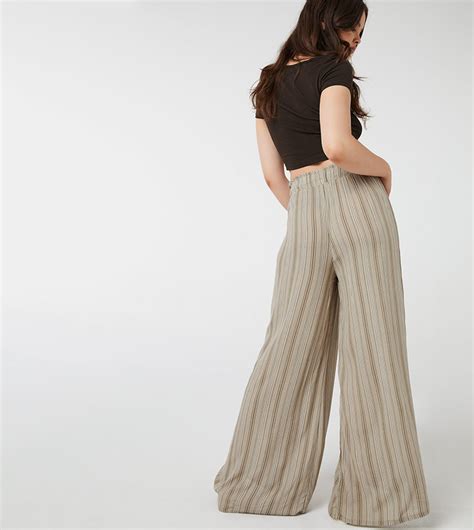 Buy Ardene Striped Smocked Waist Palazzo Pants In Beige 6thstreet Uae