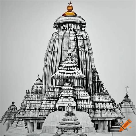 Pencil Art Of Puri Jagannath Temple On Craiyon