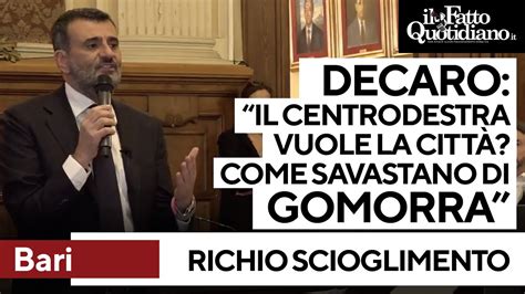 Rischio Scioglimento Per Bari Decaro Il Centrodestra Vuole La Citt